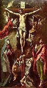 El Greco Christus am Kreuz, mit Maria, Johannes und Maria Magdalena oil painting reproduction